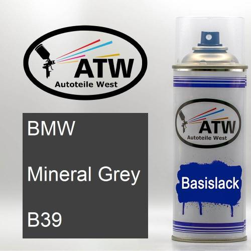 BMW, Mineral Grey, B39: 400ml Sprühdose, von ATW Autoteile West.